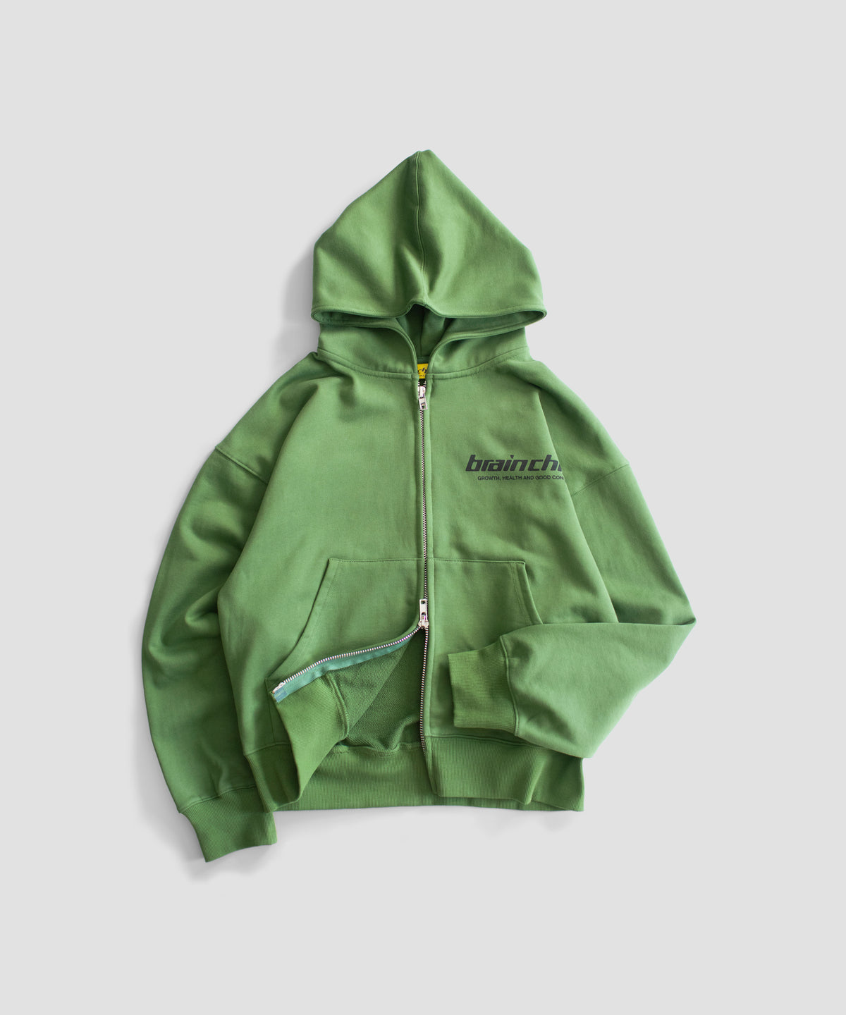 Logo Zip Hood - Olive