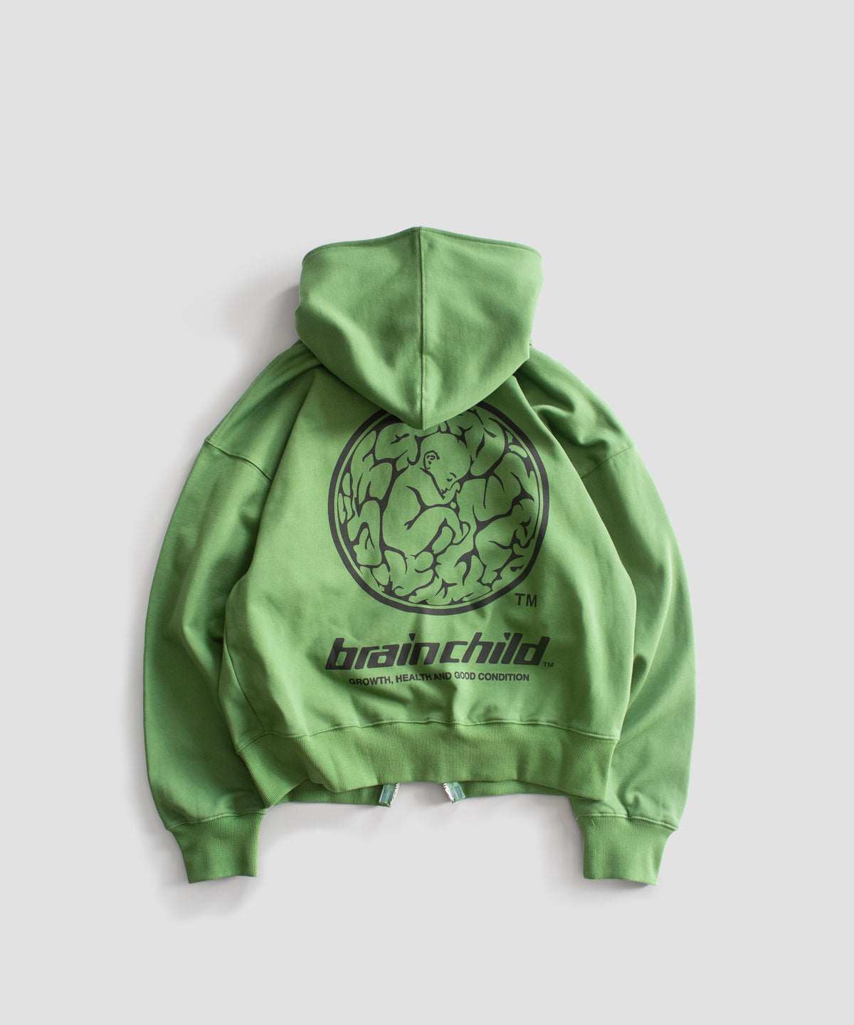 Logo Zip Hood - Olive