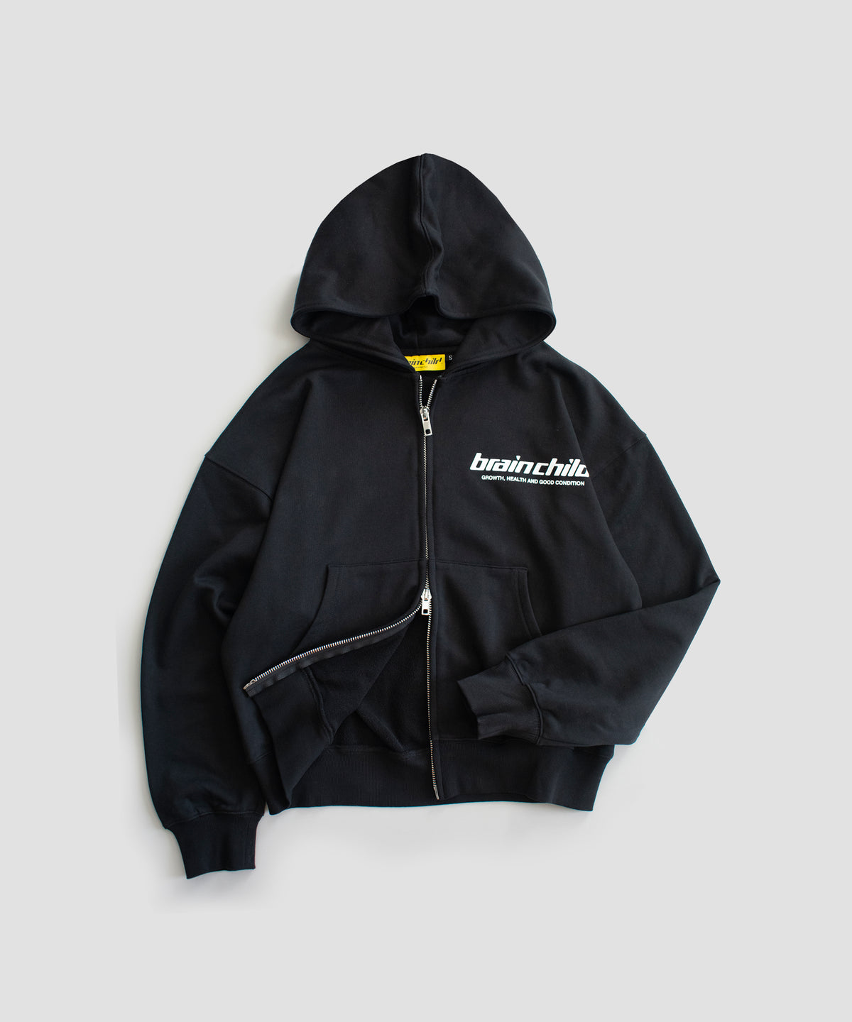 Logo Zip Hood - Black
