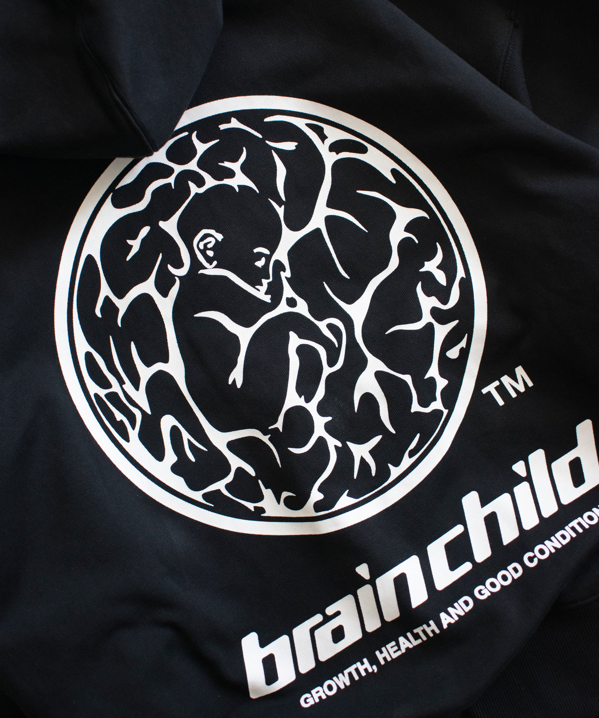 Logo Zip Hood - Black