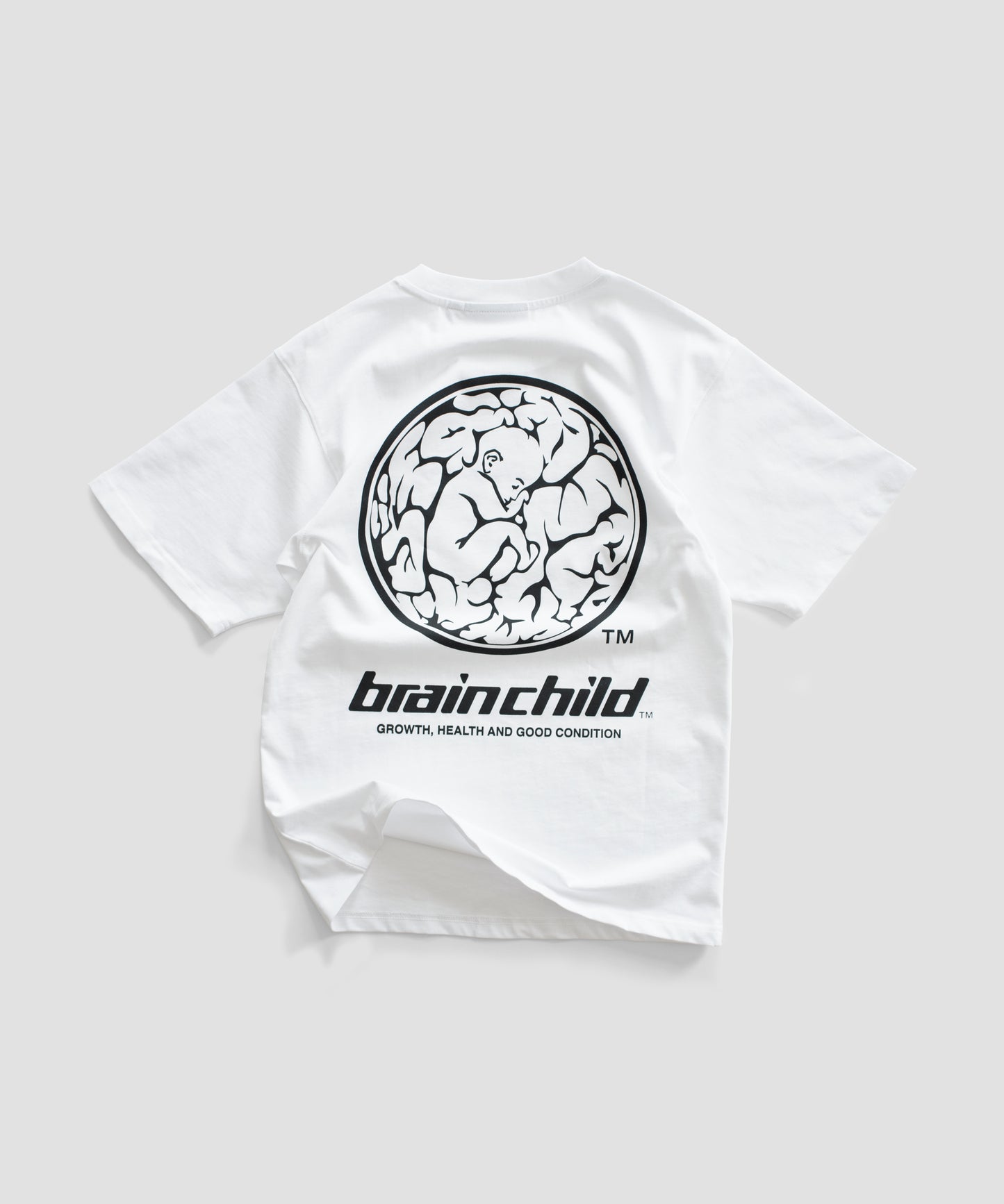 White Logo Tee